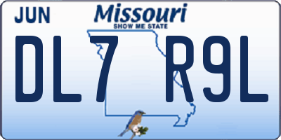 MO license plate DL7R9L