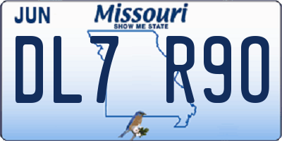 MO license plate DL7R9O