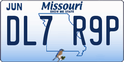 MO license plate DL7R9P