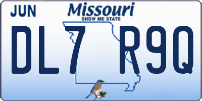 MO license plate DL7R9Q