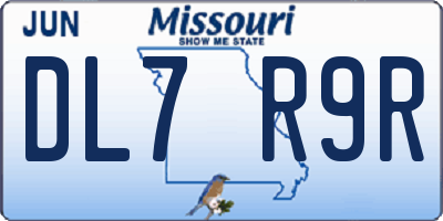 MO license plate DL7R9R