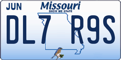 MO license plate DL7R9S