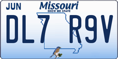 MO license plate DL7R9V