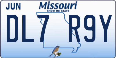 MO license plate DL7R9Y