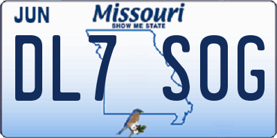 MO license plate DL7S0G