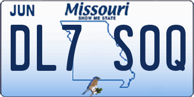 MO license plate DL7S0Q