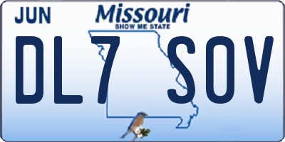 MO license plate DL7S0V