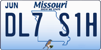 MO license plate DL7S1H