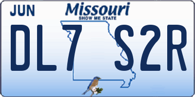 MO license plate DL7S2R