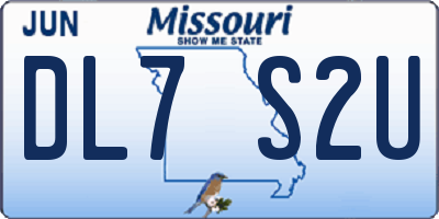MO license plate DL7S2U