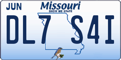 MO license plate DL7S4I
