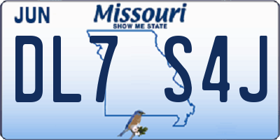 MO license plate DL7S4J