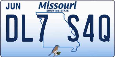 MO license plate DL7S4Q