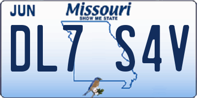 MO license plate DL7S4V