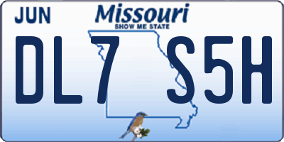 MO license plate DL7S5H
