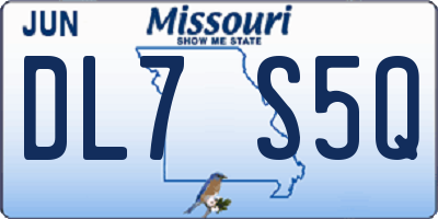 MO license plate DL7S5Q