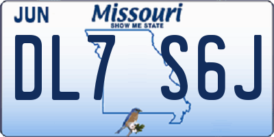 MO license plate DL7S6J