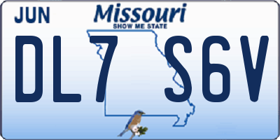 MO license plate DL7S6V