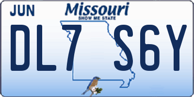 MO license plate DL7S6Y