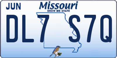 MO license plate DL7S7Q