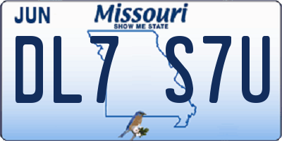 MO license plate DL7S7U