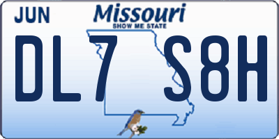 MO license plate DL7S8H