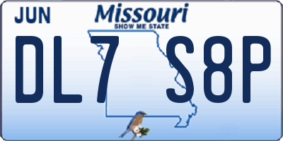 MO license plate DL7S8P