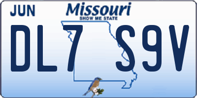 MO license plate DL7S9V