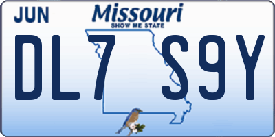 MO license plate DL7S9Y