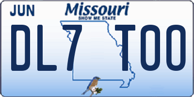 MO license plate DL7T0O