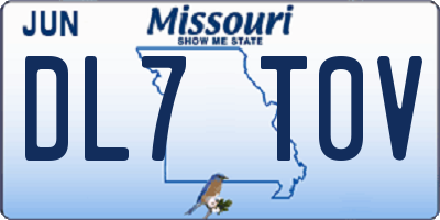 MO license plate DL7T0V