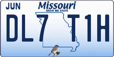 MO license plate DL7T1H
