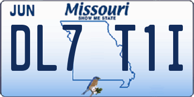 MO license plate DL7T1I