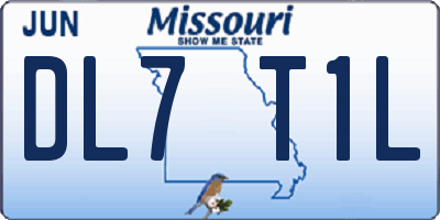 MO license plate DL7T1L