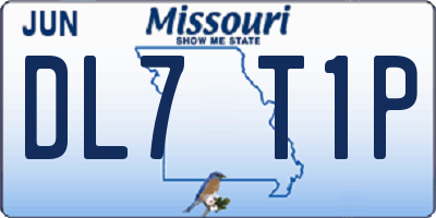 MO license plate DL7T1P