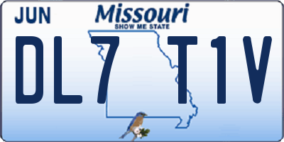 MO license plate DL7T1V