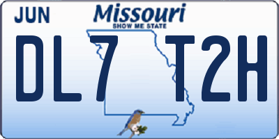 MO license plate DL7T2H