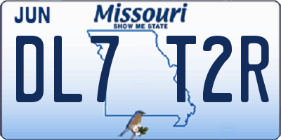 MO license plate DL7T2R