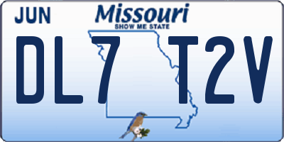 MO license plate DL7T2V