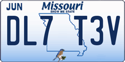 MO license plate DL7T3V