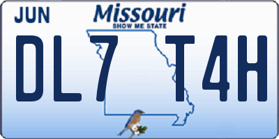 MO license plate DL7T4H