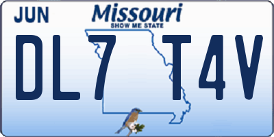 MO license plate DL7T4V