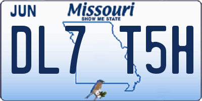 MO license plate DL7T5H