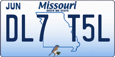 MO license plate DL7T5L