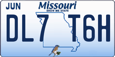 MO license plate DL7T6H