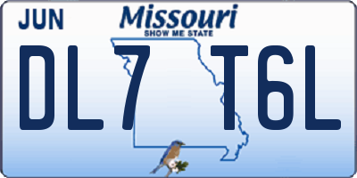 MO license plate DL7T6L