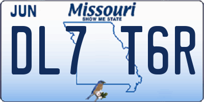 MO license plate DL7T6R
