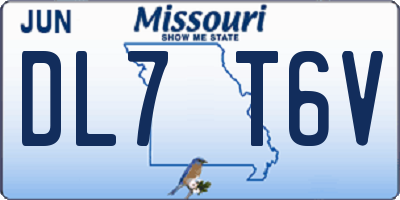 MO license plate DL7T6V