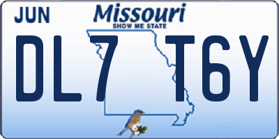 MO license plate DL7T6Y