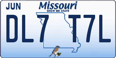 MO license plate DL7T7L